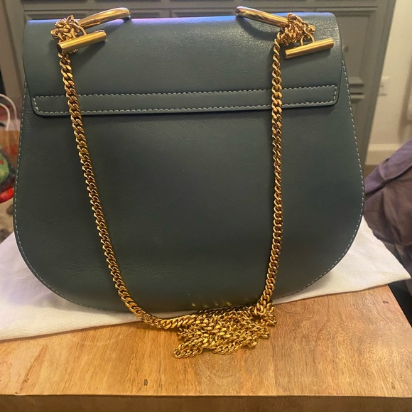 Chloe Mini Drew Bag in Cloudy Blue. - Picture 2 of 11